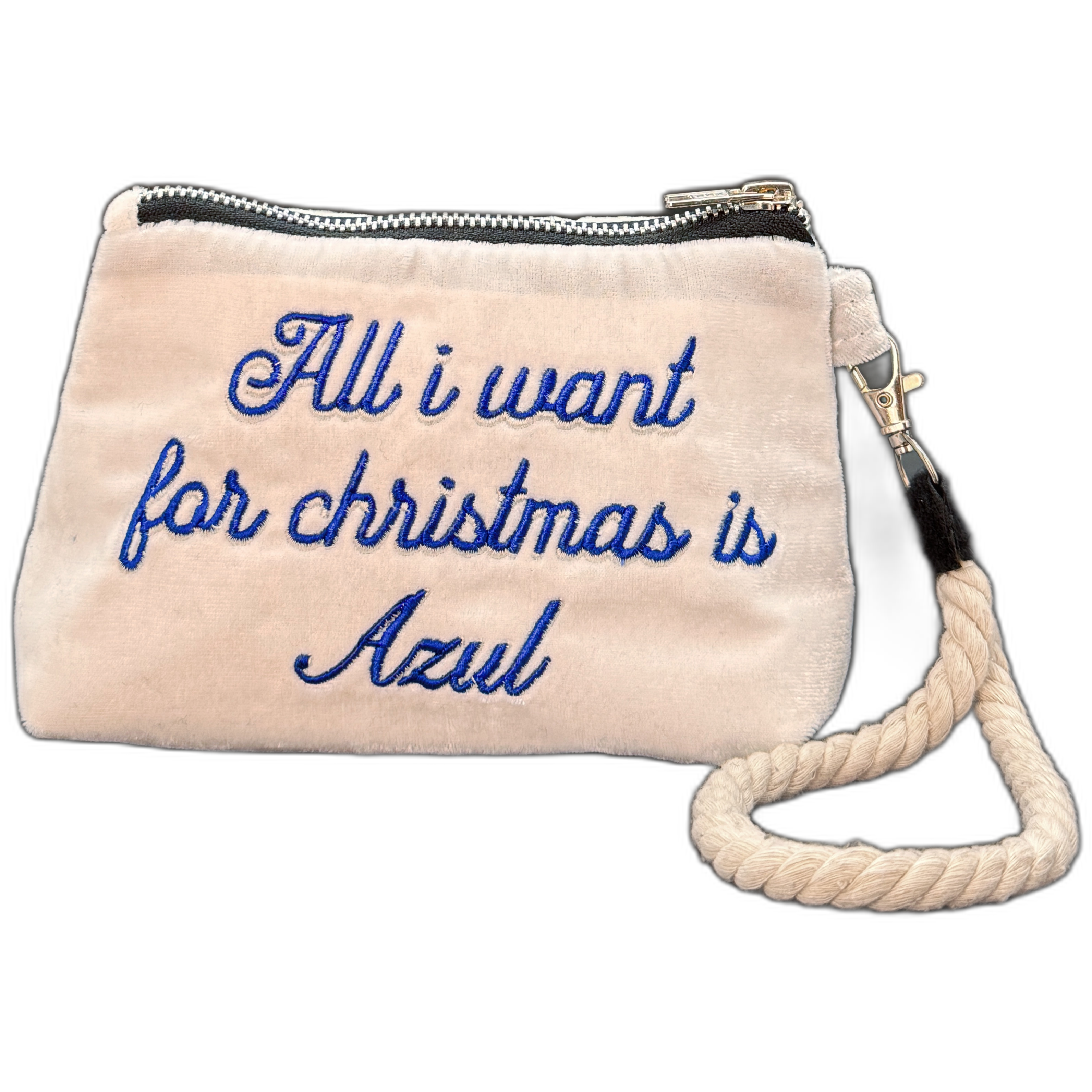Pochette Ciniglia Bianca – All i want for chistmas is azul