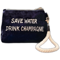Pochette Ciniglia Blue  – Save Water Drink Champagne PRE-ORDER GENNAIO