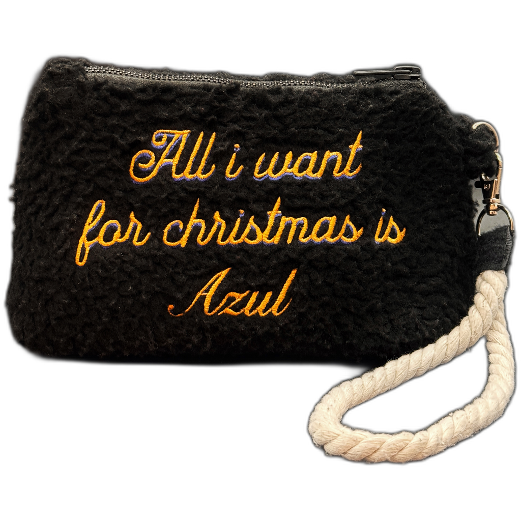 Pochette Sherpa Nera – All i want for christmas is Azul