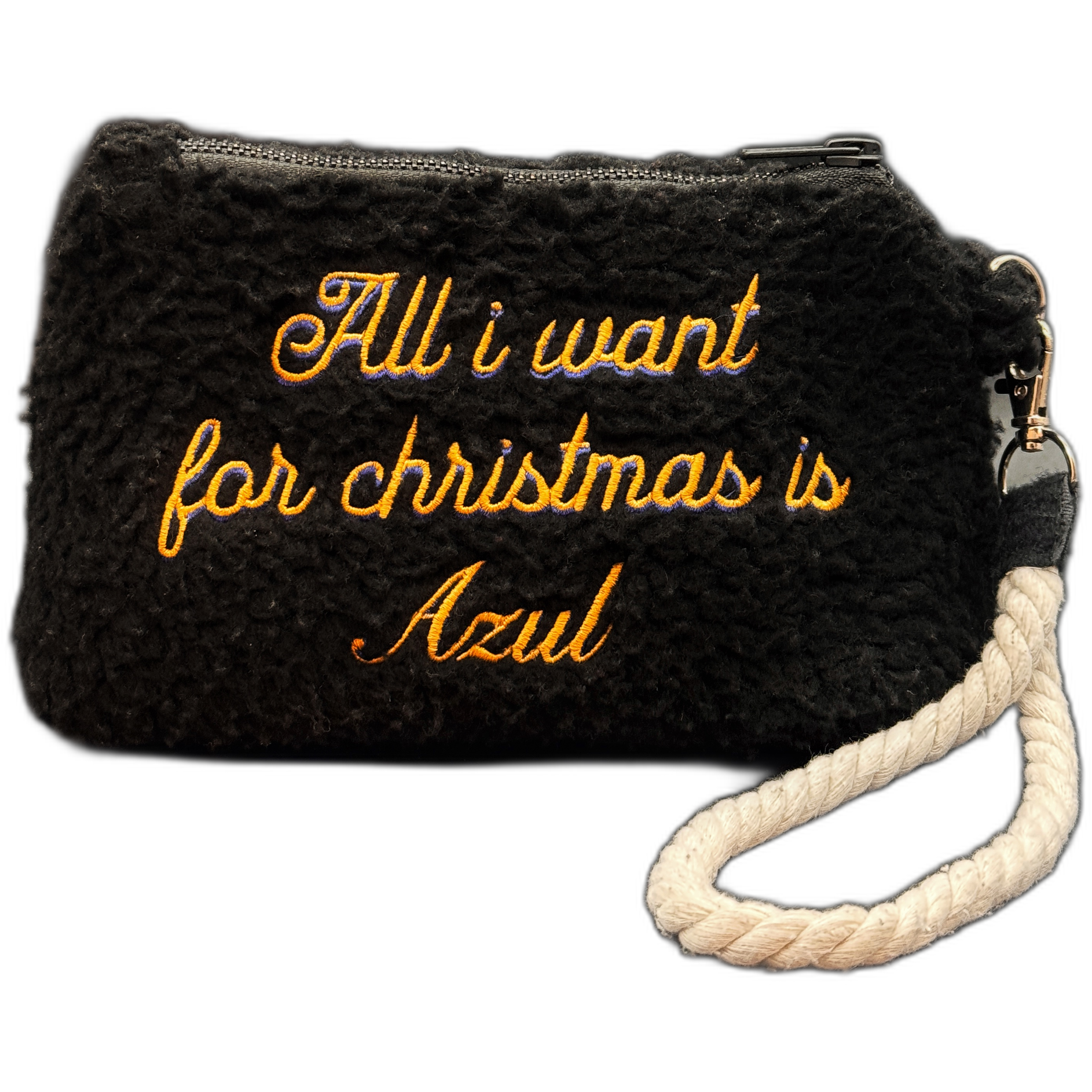 Pochette Sherpa Nera – All i want for christmas is Azul