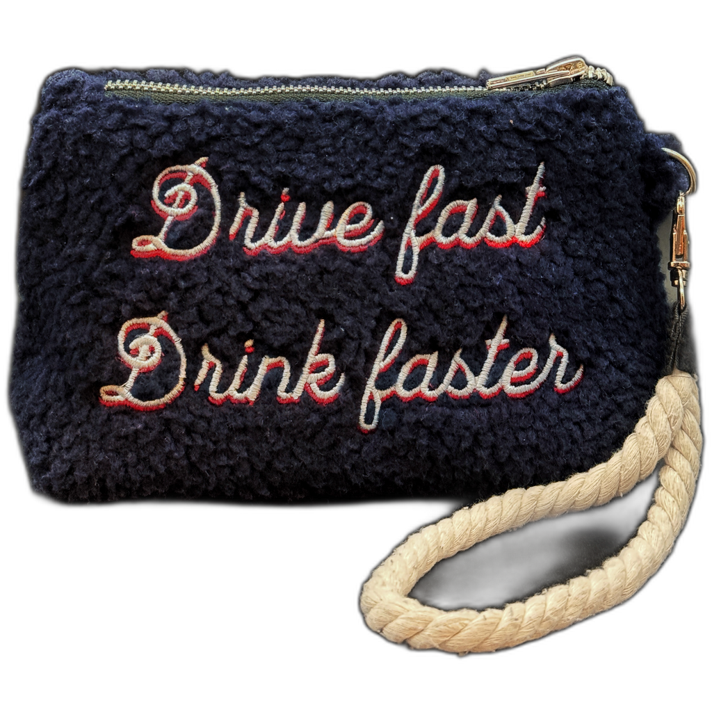 Pochette Sherpa Blue – Drive fast drink faster